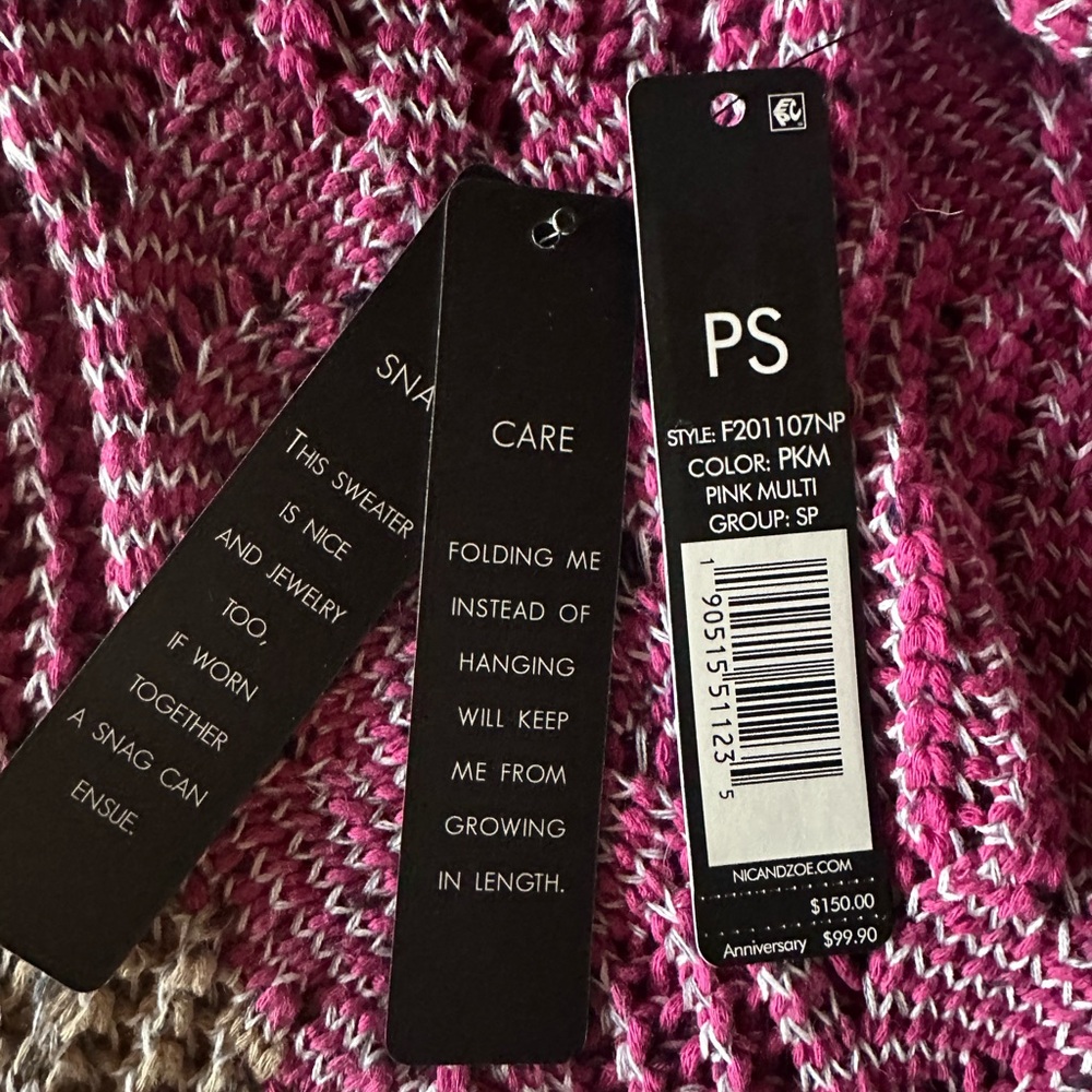 Nic+Zoe Tri-Color Sweater Crochet Look - Picture 11 of 12